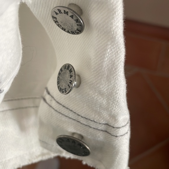 Armani Exchange white blazer jacket size Small EUC - Picture 6 of 8